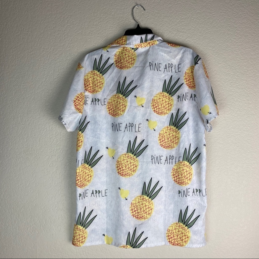 Pineapple Silk Style Button Up Shirt - Picture 3 of 6